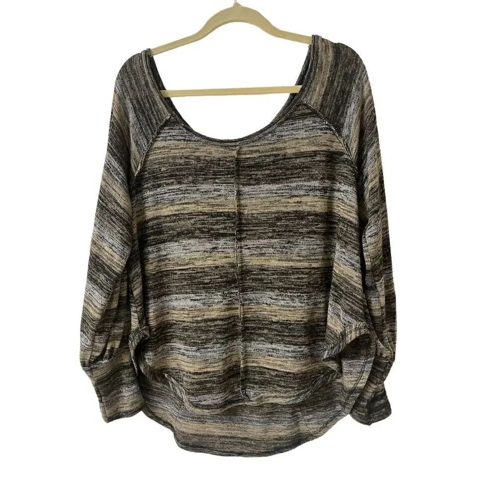 Free People sweater multi color scoop neck XS